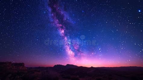 Starry Night Sky with the Milky Way Stock Image - Image of dark, dusk ...