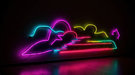 Light Piece An Art With Neon Lights On The Wall Backgrounds | JPG Free ...