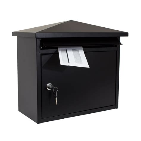 QualArc Summit Wall Mount Locking Mailbox Black | Prime Mailboxes