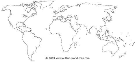 Blank World Map, No Borders by Xed121 on DeviantArt