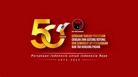 Logo Resmi HUT Ke-50 PDI Perjuangan – PDI Perjuangan Kalimantan Selatan