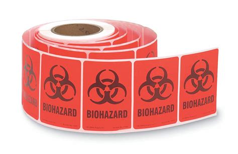 BRADY Biohazard Label,5" H,3-1/2"W,PK20 - 9GEJ8|18766LS - Grainger