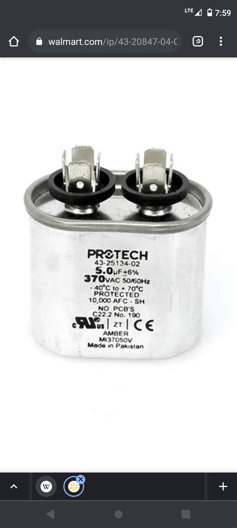 Is this the the correct replacement capacitor? original in second pic ...