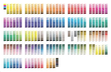 PMS Color Chart Print