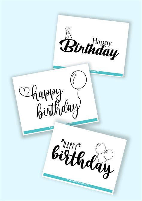 3 Free "Happy Birthday" in Cursive Printables - Freebie Finding Mom