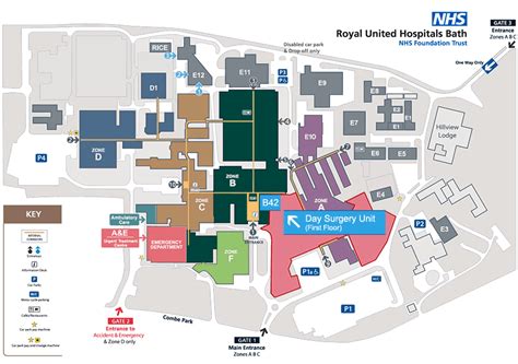 Maps to Wards and Departments | Royal United Hospitals Bath