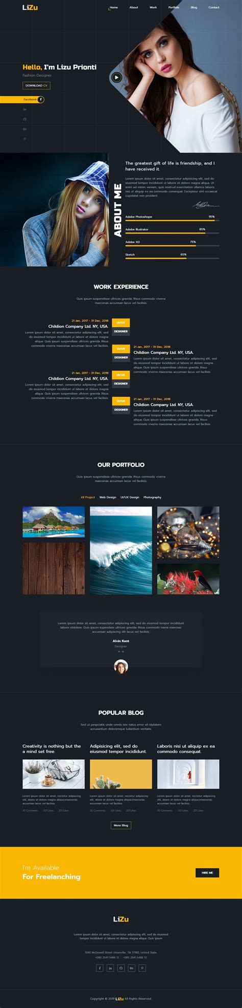 Html Portfolio Template Code