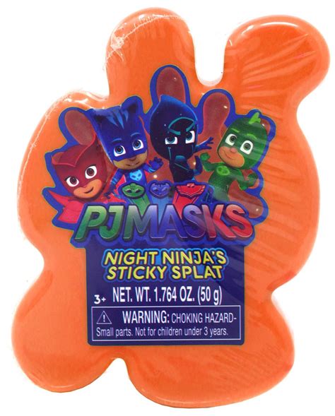 Disney Junior PJ Masks Night Ninjas Sticky Splat 1.764 OZ. Slime Orange ...