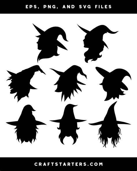 Witch Face Silhouette Clip Art