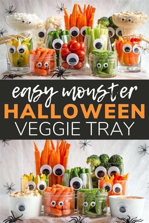 Easy Monster Halloween Veggie Tray (plus more ideas!) | Maple + Mango