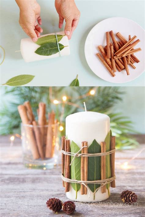 DIY Christmas Candles: 3 Easy Decorations! - A Piece Of Rainbow