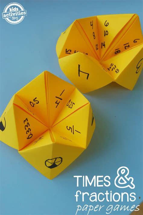 Paper Math Games: Fractions and Multiplication