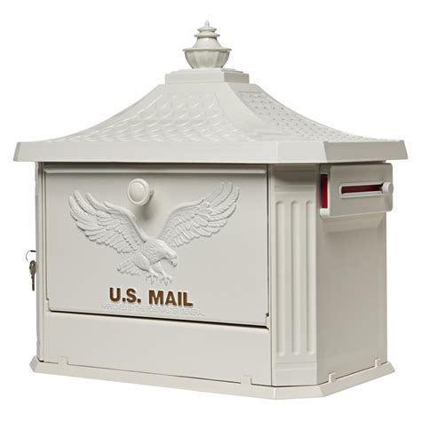 Gibraltar Mailboxes Hamilton White Locking Aluminum Large Post-Mount ...