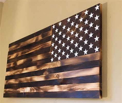 20 Photos Wooden American Flag Wall Art