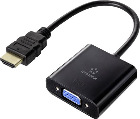 Renkforce HDMI / VGA Adapter cable HDMI-A plug, VGA 15-pin socket 0.15 ...