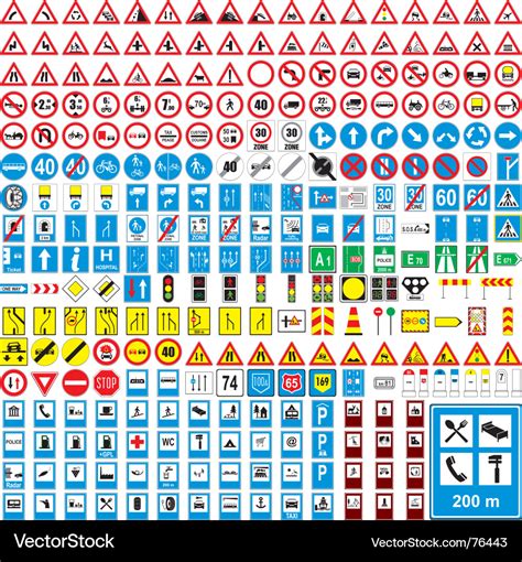 European road signs Royalty Free Vector Image - VectorStock