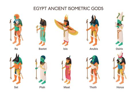 Egypt Ancient Gods Set 6846159 Vector Art at Vecteezy