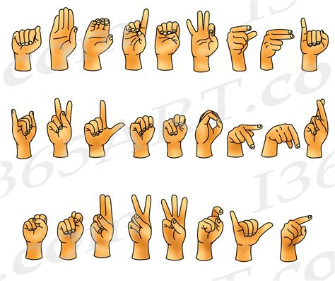 ASL Alphabet Clipart Bundle Pack - Clipart 4 School