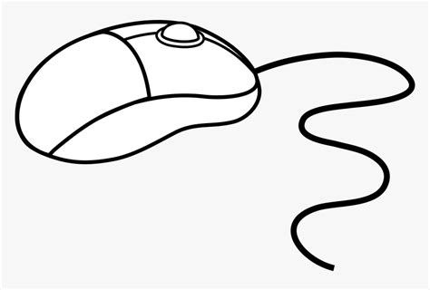 Mice Clipart Outline - Computer Mouse Clipart Black And White, HD Png ...