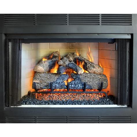 Peterson Real Fyre 30-Inch Charred Oak Log Set With Vented Natural Gas ...