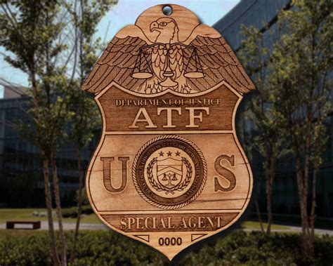 Wooden ATF Badge or Shoulder Patch Ornament