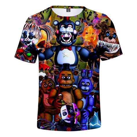 Fnaf 3d print t shirt tops Five Nights At Freddy's punk tshirt t shirt ...