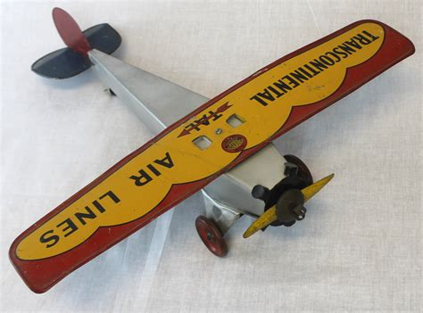 Bargain John's Antiques | Antique Toy Tin Pull Airplane - Bargain John ...