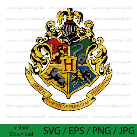 Wizard School Badge Logo Crest Harry Logo Svg instant - Etsy