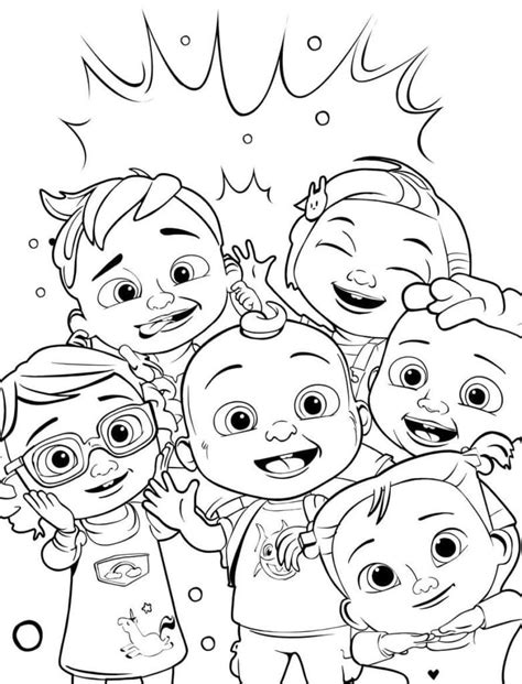 Logo Cocomelon 1 Coloring Page - Free Printable Coloring Pages for Kids