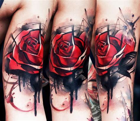 Red Rose tattoo by Uncl Paul Knows | Post 19304