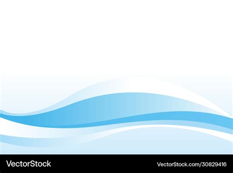 Simple abstract blue white wave background design Vector Image