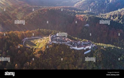 Aerial view of Rasnov Fortress Romania Stock Photo - Alamy