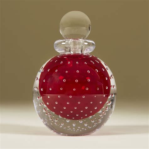 Contemporary red Murano bullicante ball perfume bottle | Valerie Wade