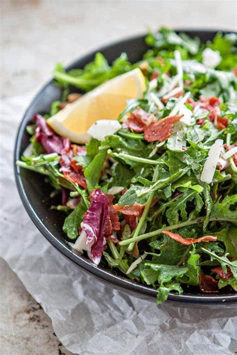 Italian Greens & Prosciutto Salad, Lemon Dijon Vinaigrette | Good Life Eats