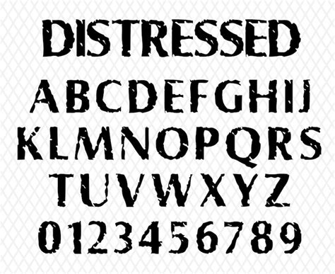 Distressed Fonts TTF SVG Files Grunge Fonts Distressed - Etsy