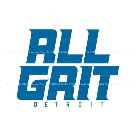 Retro All Grit Detroit Lions SVG