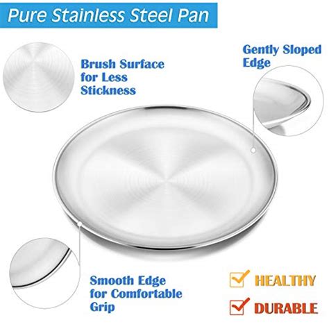 P&P CHEF 10-Inch Pizza Pan, Stainless Steel Pizza Crisper Tray, Round ...