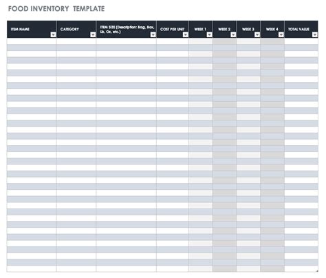 Free Excel Inventory Templates: Create & Manage | Smartsheet