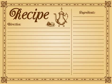 Free fillable recipe card template - travelerlasopa