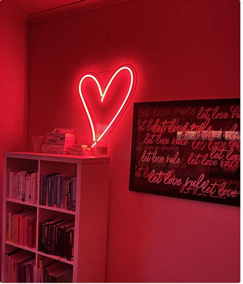 Red neon light signs|Custom personalized red neon wall art