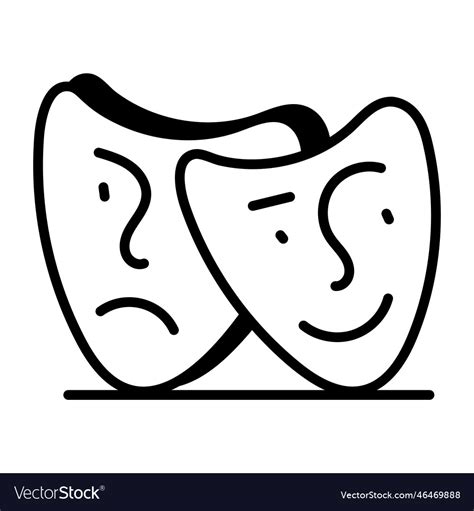 Theater masks Royalty Free Vector Image - VectorStock