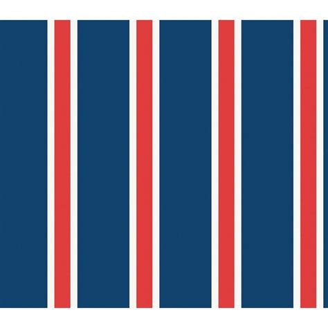 The Wallpaper Company 8 in. x 10 in. Red, White and Blue Sporty Stripe ...