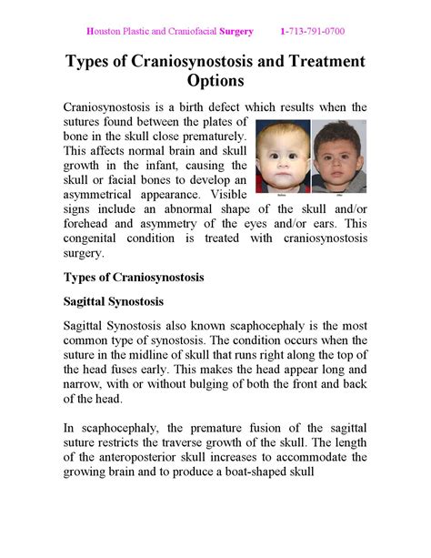 Types of Craniosynostosis and Treatment Options by hpc surgery - Issuu