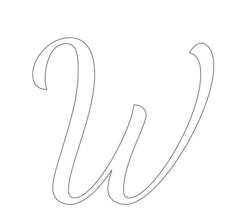 Cursive Letter Stencils - Letter Format