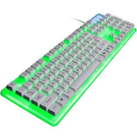 Keyboards Gaming Green EKM725 Waterproof Colorful Backlit Professional ...