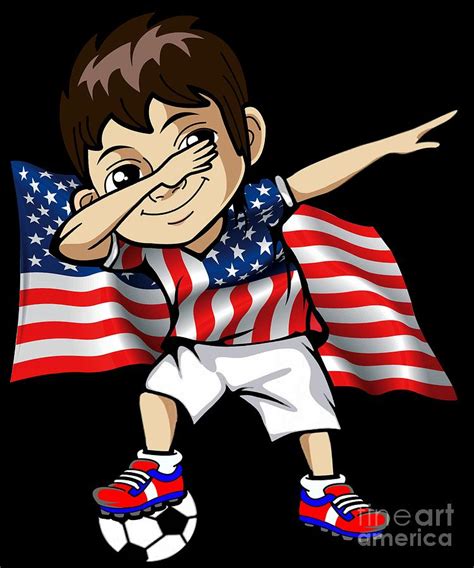 Dabbing American Boy USA American Flag Cool Awesome Dance Meme Jersey ...