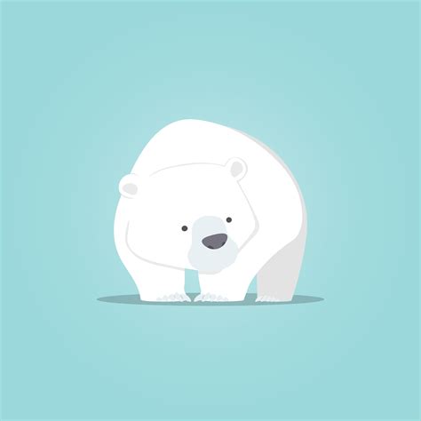 Polar bear cute cartoon, Polar bear cute character design 661856 Vector ...