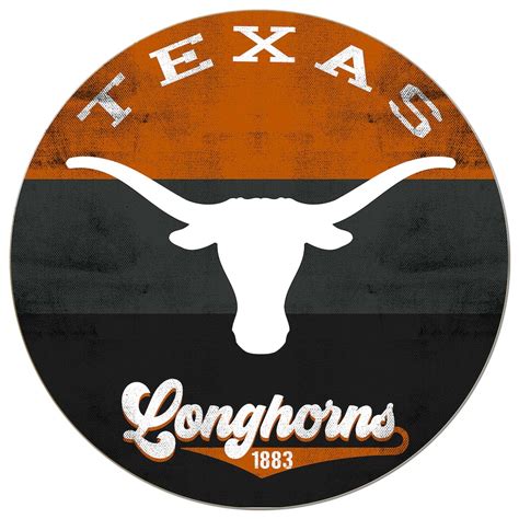 Texas Longhorns 20'' x 20'' Retro Logo Circle Sign