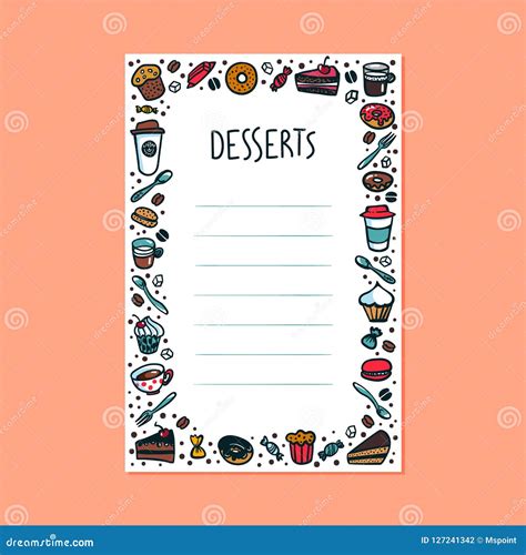 Dessert Menu Background