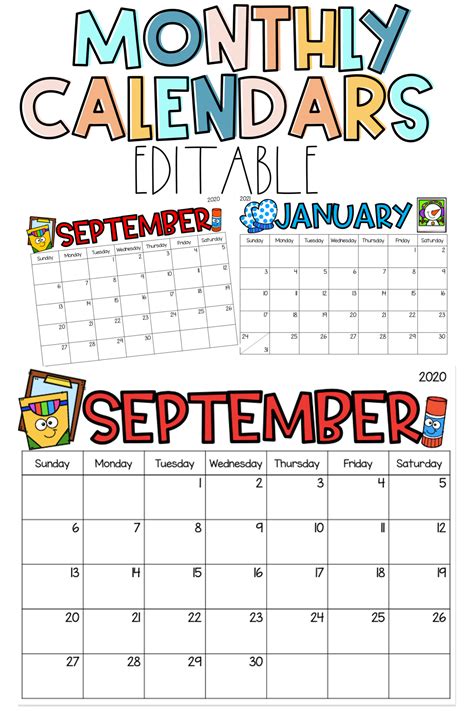 Editable Printable Calendar 2024